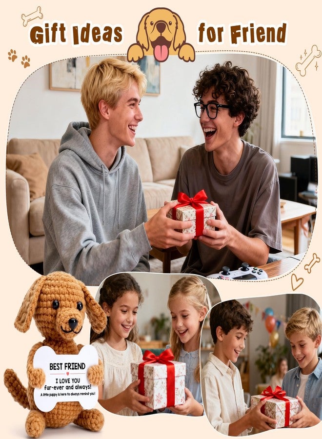 Wilbrea Funny Dog Best Friend Friendship Gifts for Women Men, BFF Bestie Bestfriend Gifts Ideas Birthday Christmas Ornaments Presents Stocking Stuffers, Small Cool Cute Stuff Things, I Love You Friends Puppy - Image 4